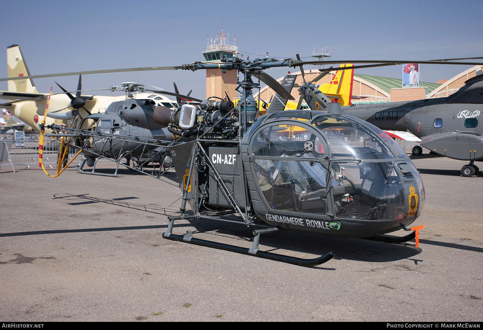 Aircraft Photo of CN-AZF | Aerospatiale SE-313B Alouette II | Morocco - Gendarmerie | AirHistory.net #515261