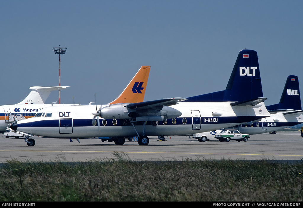 Aircraft Photo of D-BAKU | Fokker F27-200 Friendship | DLT - Deutsche Luftverkehrsgesellschaft | AirHistory.net #515291