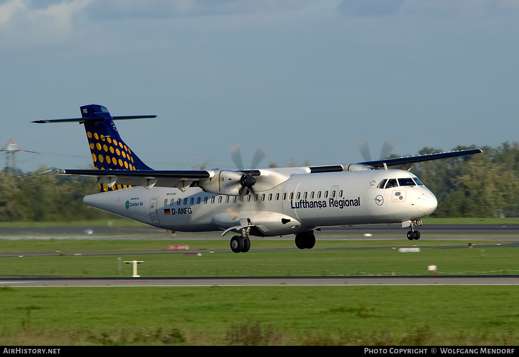 Aircraft Photo of D-ANFG | ATR ATR-72-500 (ATR-72-212A) | Lufthansa Regional | AirHistory.net #515299