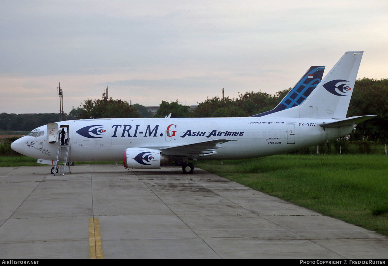 Aircraft Photo of PK-YGV | Boeing 737-3G7 | Tri-M.G. Intra Asia Airlines | AirHistory.net #515366