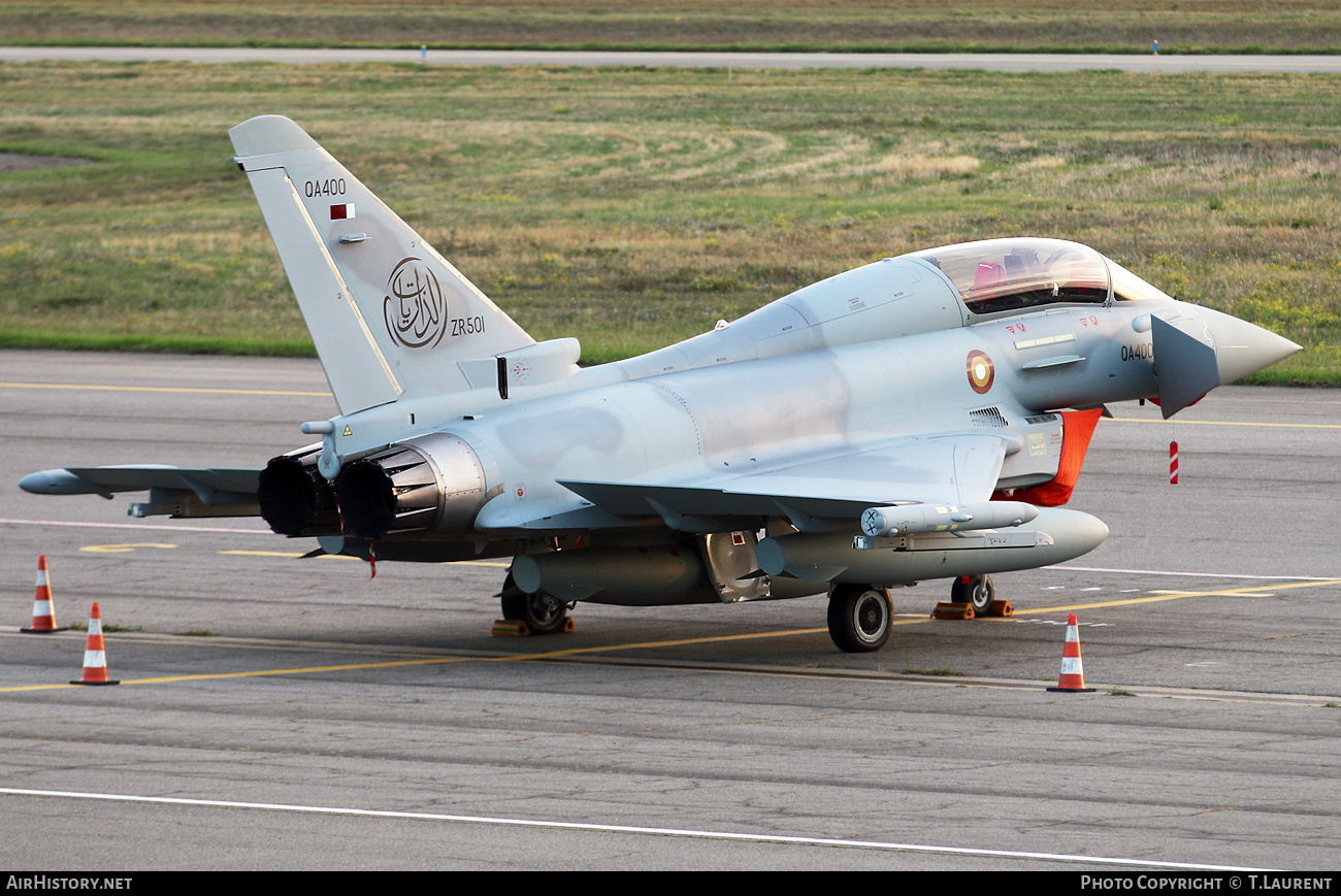 Aircraft Photo of QA400 / ZR501 | Eurofighter EF-2000 Typhoon T | Qatar - Air Force | AirHistory.net #515466