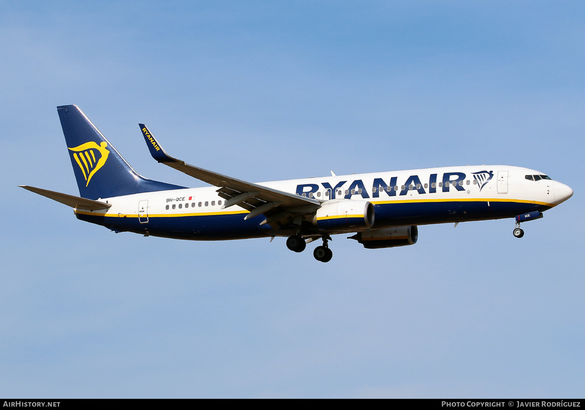 Aircraft Photo of 9H-QCE | Boeing 737-8AS | Ryanair | AirHistory.net #515484