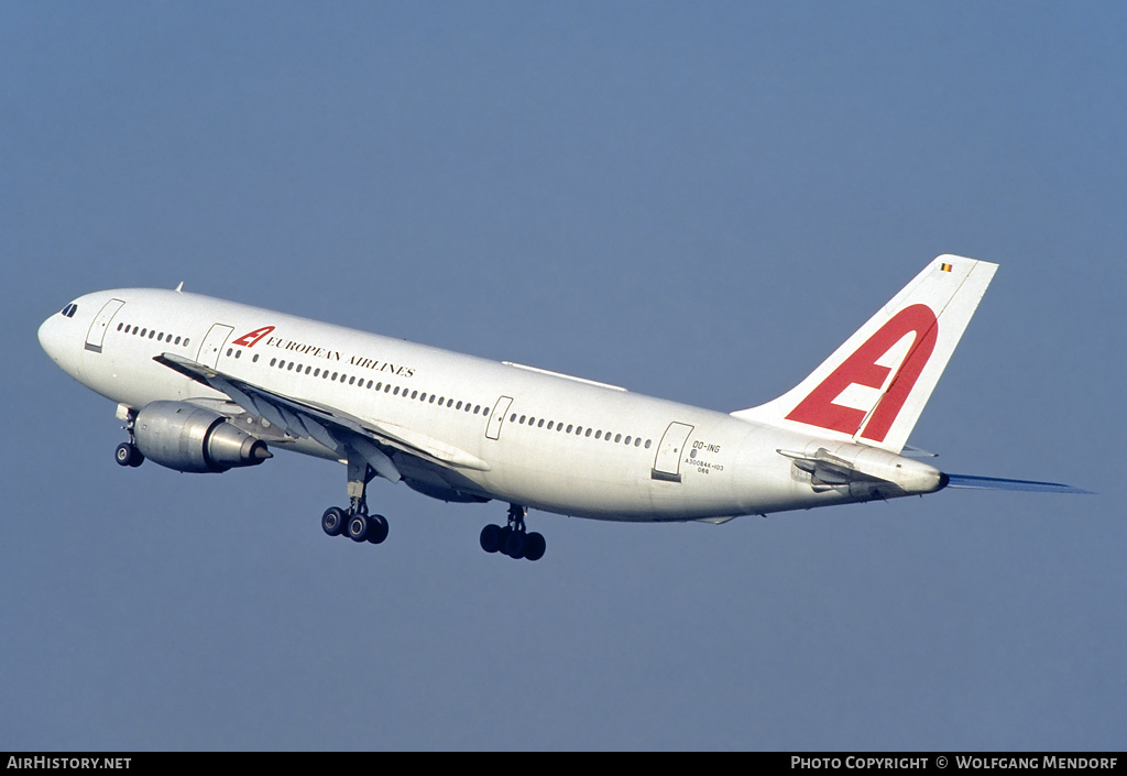 Aircraft Photo of OO-ING | Airbus A300B4-103 | European Airlines | AirHistory.net #515503