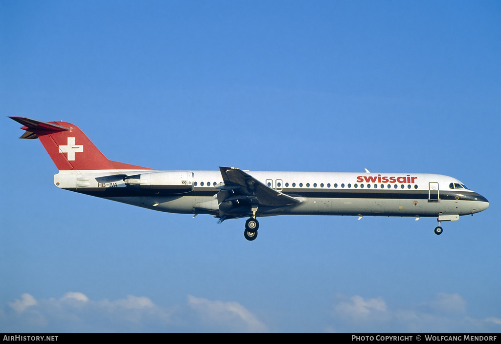 Aircraft Photo of HB-IVA | Fokker 100 (F28-0100) | Swissair | AirHistory.net #515511