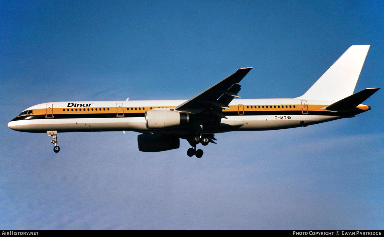 Aircraft Photo of G-MONK | Boeing 757-2T7 | Dinar Líneas Aéreas | AirHistory.net #515512