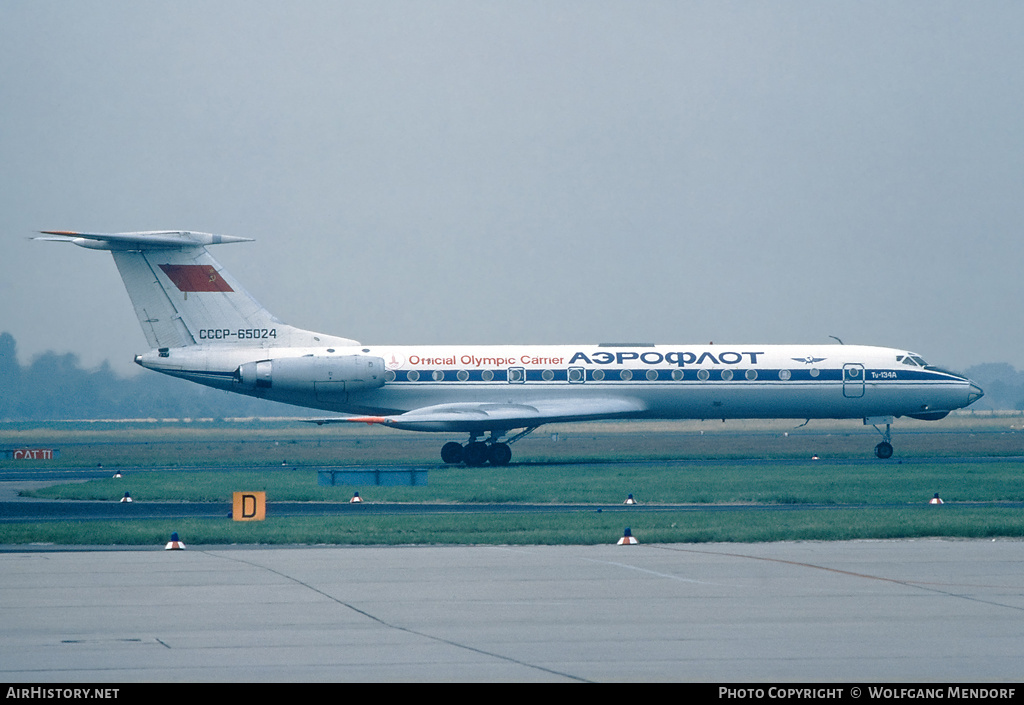 Aircraft Photo of CCCP-65024 | Tupolev Tu-134A | Aeroflot | AirHistory.net #515519