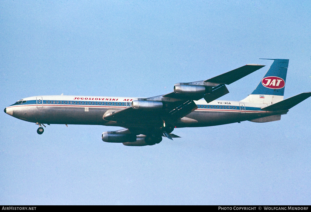 Aircraft Photo of YU-AGA | Boeing 707-321 | JAT Yugoslav Airlines - Jugoslovenski Aerotransport | AirHistory.net #515530