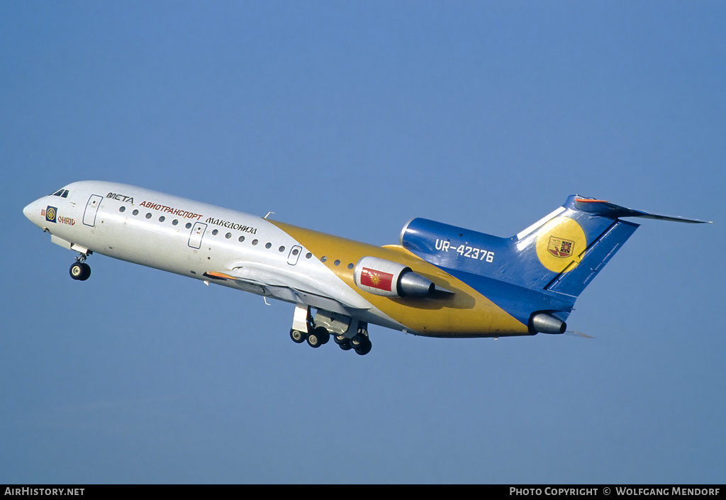 Aircraft Photo of UR-42376 | Yakovlev Yak-42D | Meta Aviotransport Macedonia | AirHistory.net #515536