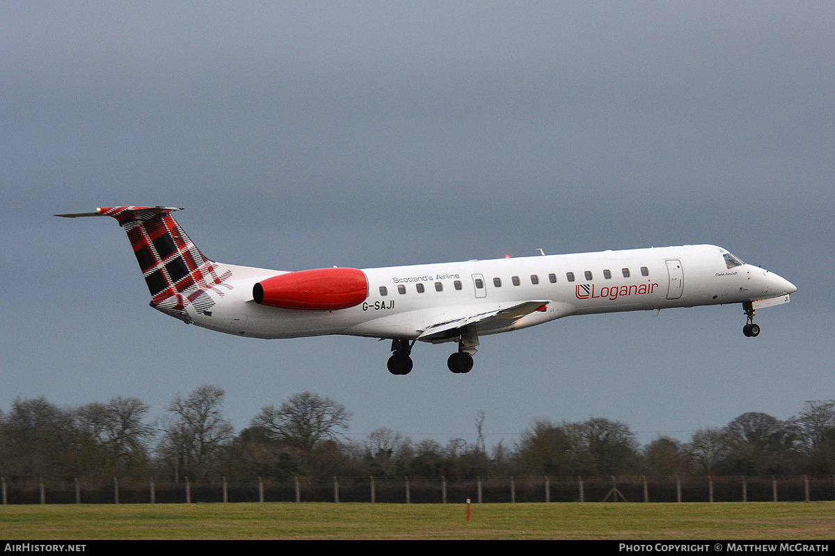 Aircraft Photo of G-SAJI | Embraer ERJ-145EP (EMB-145EP) | Loganair | AirHistory.net #515568