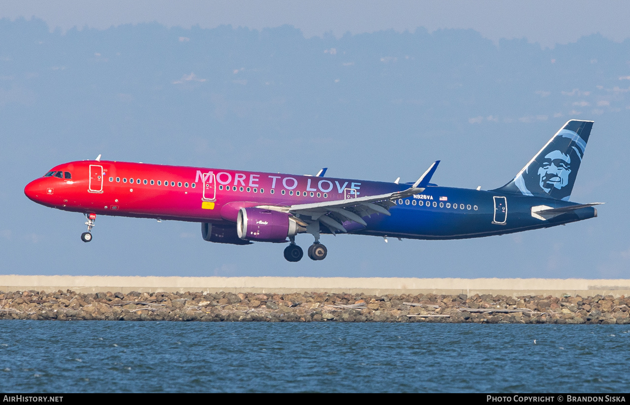 Aircraft Photo of N926VA | Airbus A321-253N | Alaska Airlines | AirHistory.net #515620