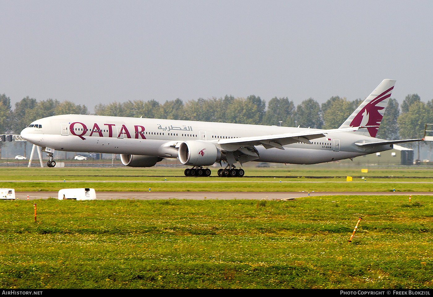 Aircraft Photo of A7-BAW | Boeing 777-3DZ/ER | Qatar Airways | AirHistory.net #515787