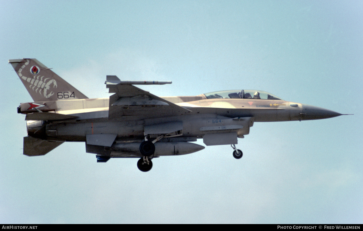 Aircraft Photo of 664 | General Dynamics F-16DG Barak | Israel - Air Force | AirHistory.net #515847