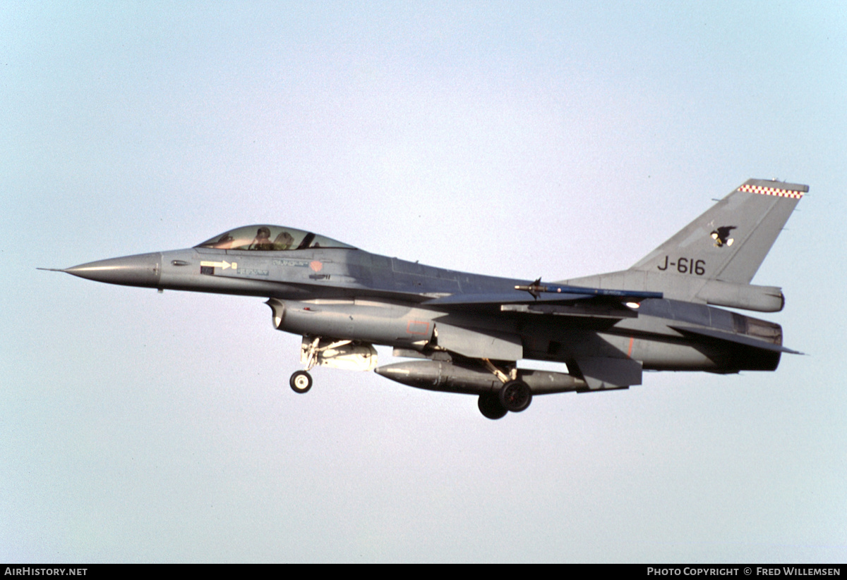 Aircraft Photo of J-616 | General Dynamics F-16A Fighting Falcon | Netherlands - Air Force | AirHistory.net #515849