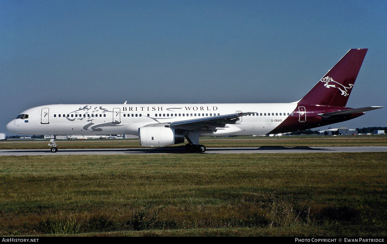 Aircraft Photo of G-OBWS | Boeing 757-23A | British World Airlines | AirHistory.net #515868