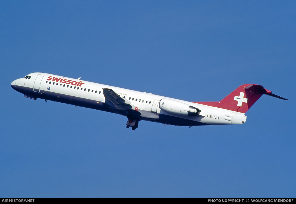 Aircraft Photo of HB-IVH | Fokker 100 (F28-0100) | Swissair | AirHistory.net #515910