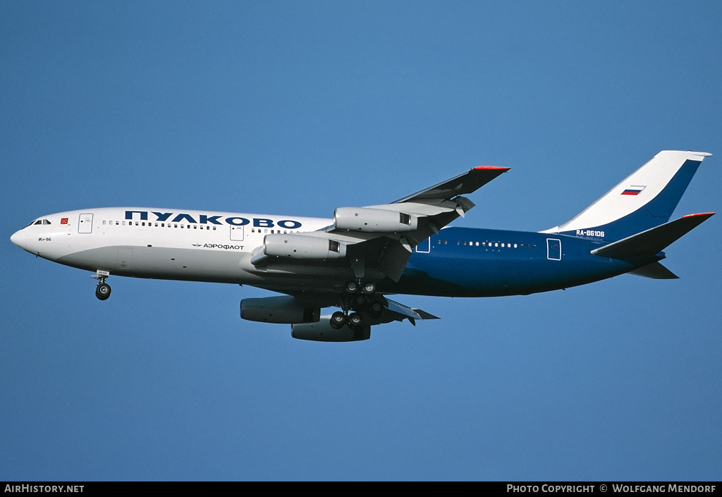 Aircraft Photo of RA-86106 | Ilyushin Il-86 | Pulkovo Airlines | AirHistory.net #515952