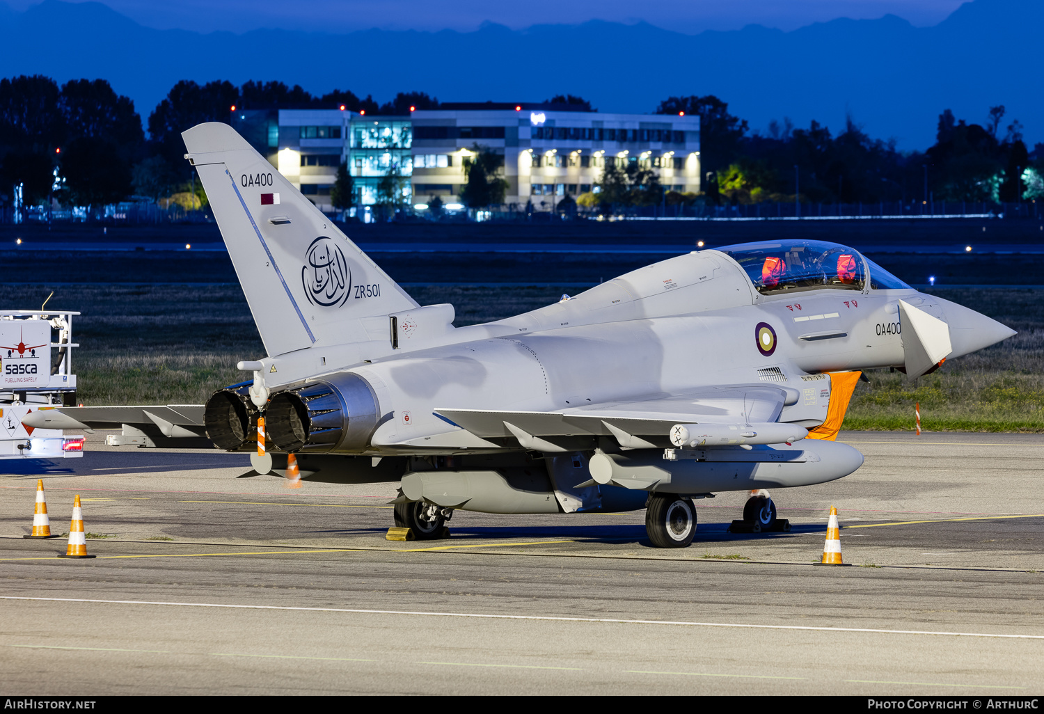 Aircraft Photo of QA400 / ZR501 | Eurofighter EF-2000 Typhoon T | Qatar - Air Force | AirHistory.net #516003