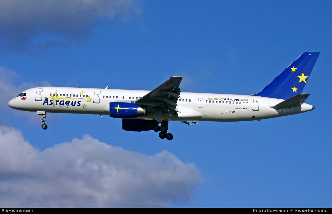 Aircraft Photo of G-OOOB | Boeing 757-28A | Astraeus Airlines | AirHistory.net #516176