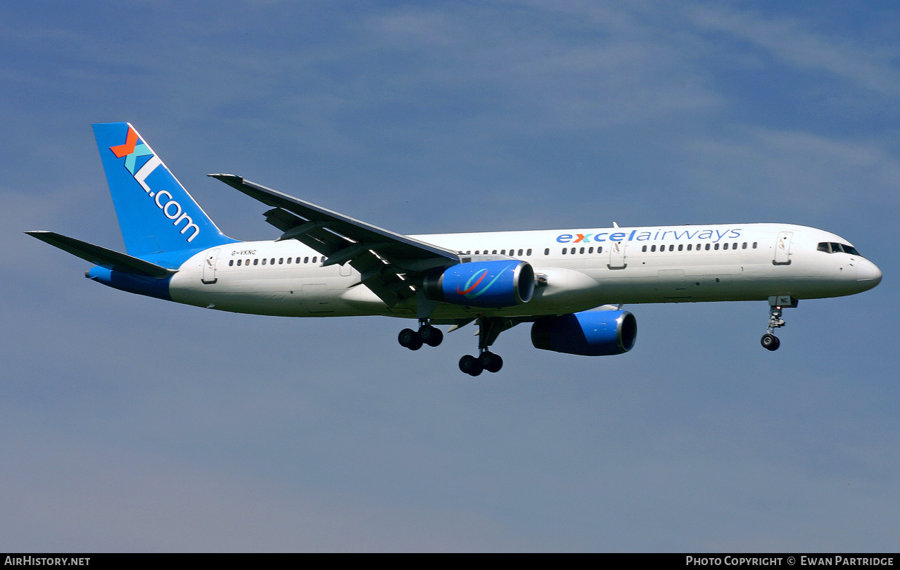 Aircraft Photo of G-VKNC | Boeing 757-225 | Excel Airways | AirHistory.net #516182