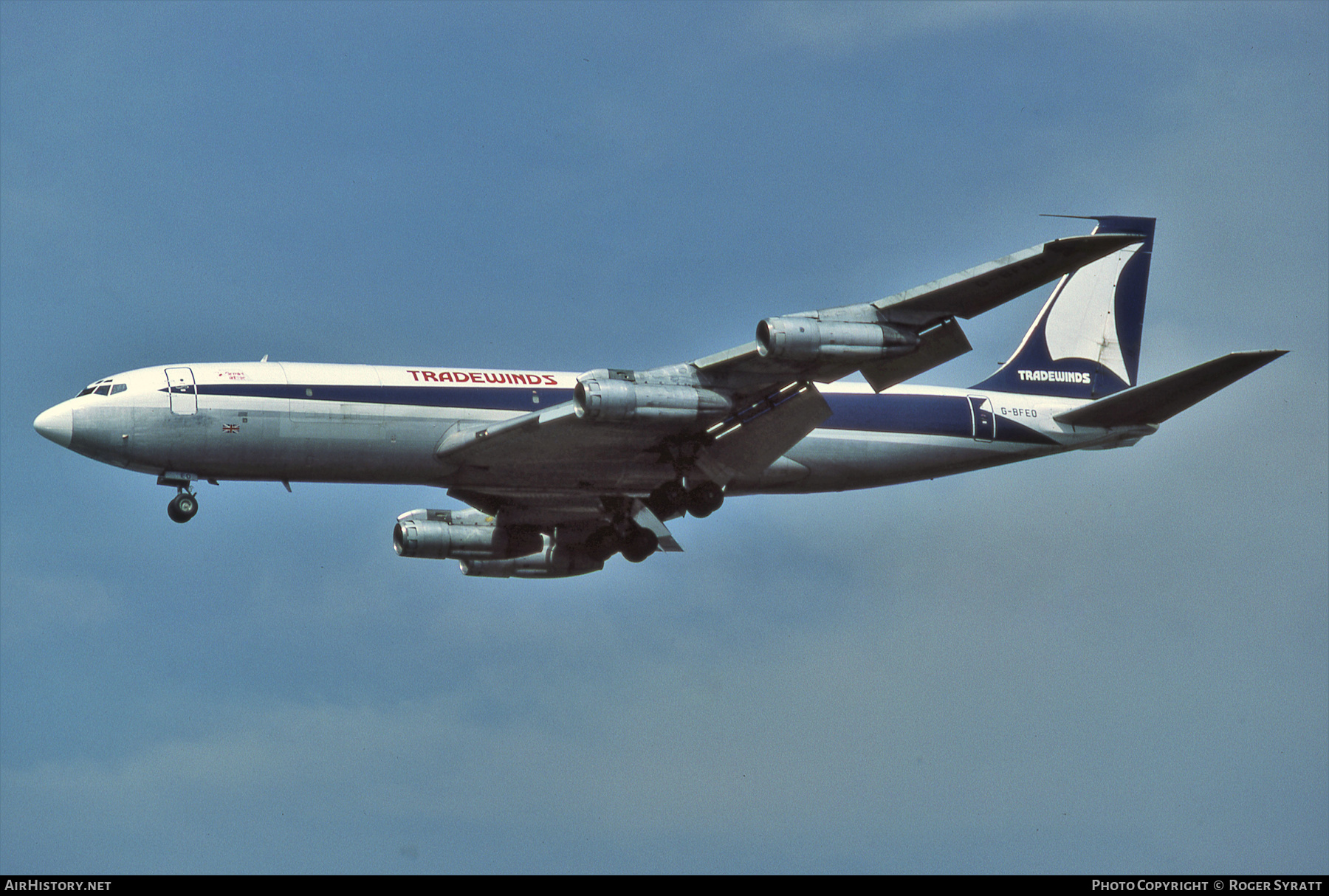 Aircraft Photo of G-BFEO | Boeing 707-323C | Tradewinds Airways | AirHistory.net #516202