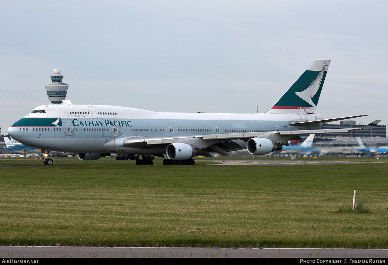 Aircraft Photo of B-HKE | Boeing 747-412 | Cathay Pacific Airways | AirHistory.net #516239