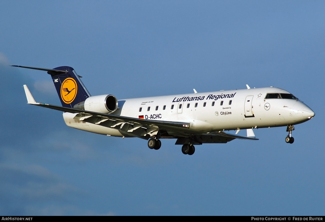 Aircraft Photo of D-ACHC | Bombardier CRJ-200LR (CL-600-2B19) | Lufthansa Regional | AirHistory.net #516247