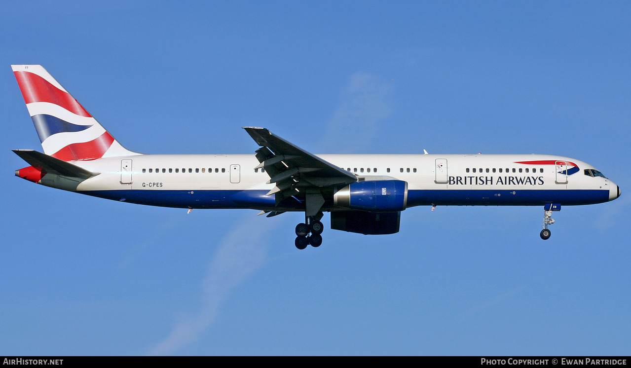 Aircraft Photo of G-CPES | Boeing 757-236 | British Airways | AirHistory.net #516259