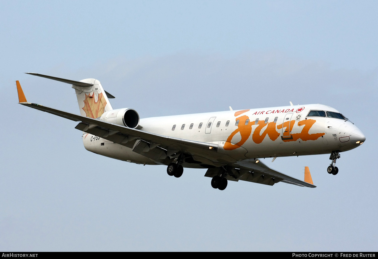 Aircraft Photo of C-FSJF | Canadair CRJ-100ER (CL-600-2B19) | Air Canada Jazz | AirHistory.net #516317