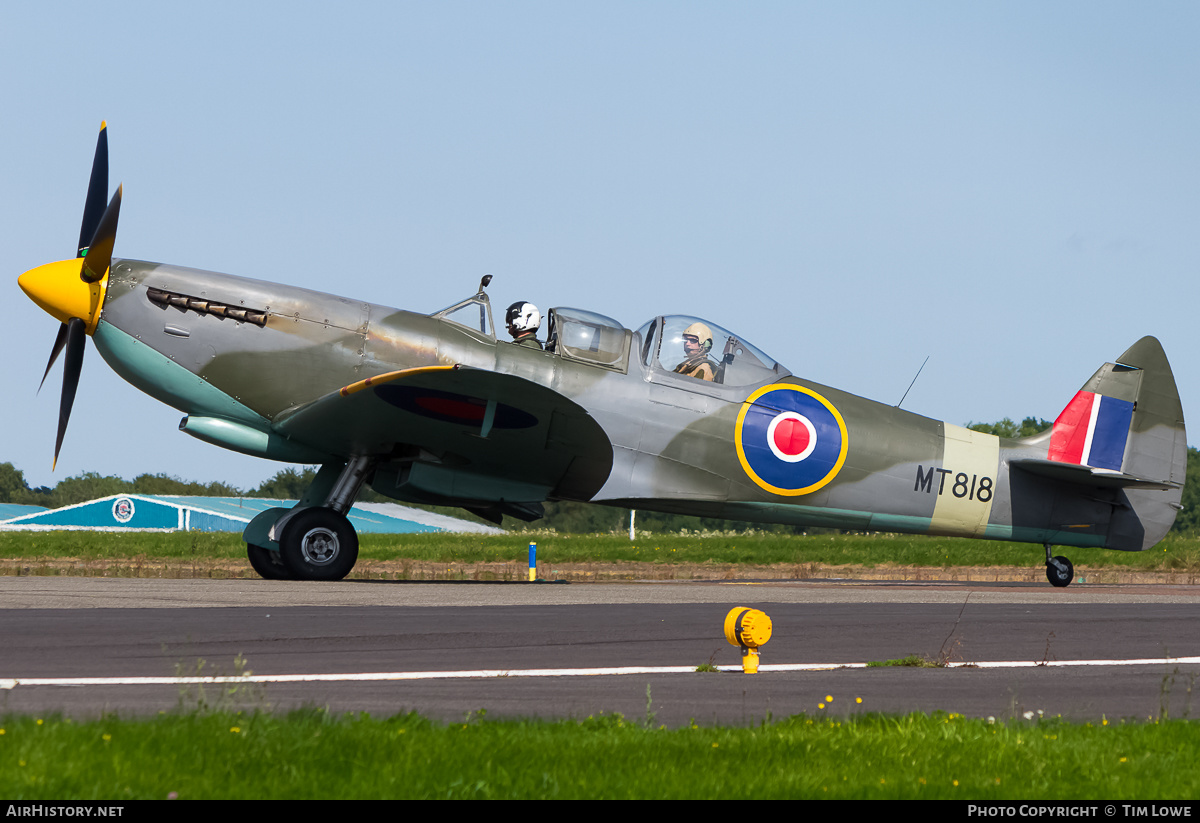 Aircraft Photo of G-AIDN / MT818 | Supermarine 502 Spitfire T8 | UK - Air Force | AirHistory.net #516400