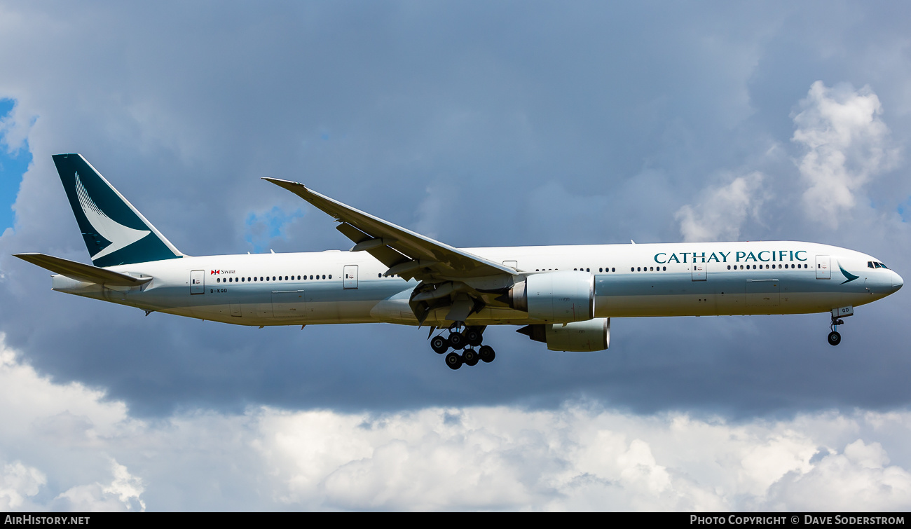 Aircraft Photo of B-KQD | Boeing 777-367/ER | Cathay Pacific Airways | AirHistory.net #516420