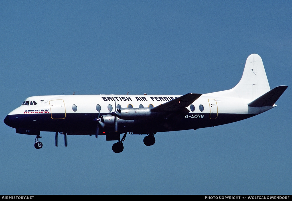 Aircraft Photo of G-AOYN | Vickers 806 Viscount | British Air Ferries - BAF | AirHistory.net #516422