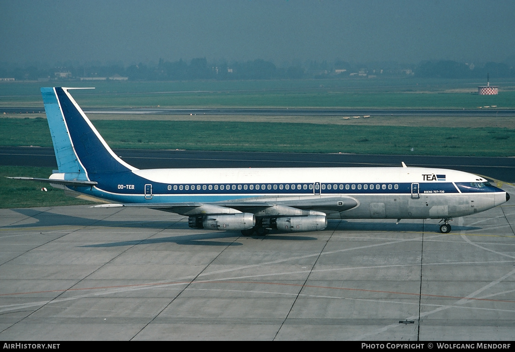 Aircraft Photo of OO-TEB | Boeing 720-048 | TEA - Trans European Airways | AirHistory.net #516490