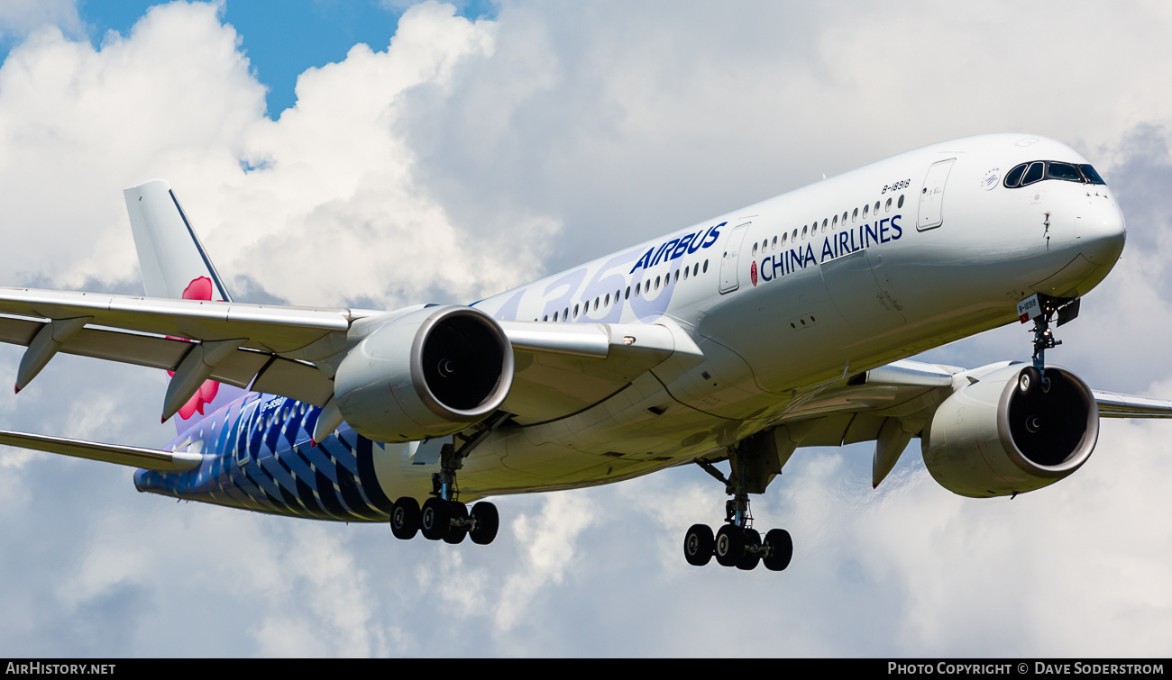 Aircraft Photo of B-18918 | Airbus A350-941 | China Airlines | AirHistory.net #516506