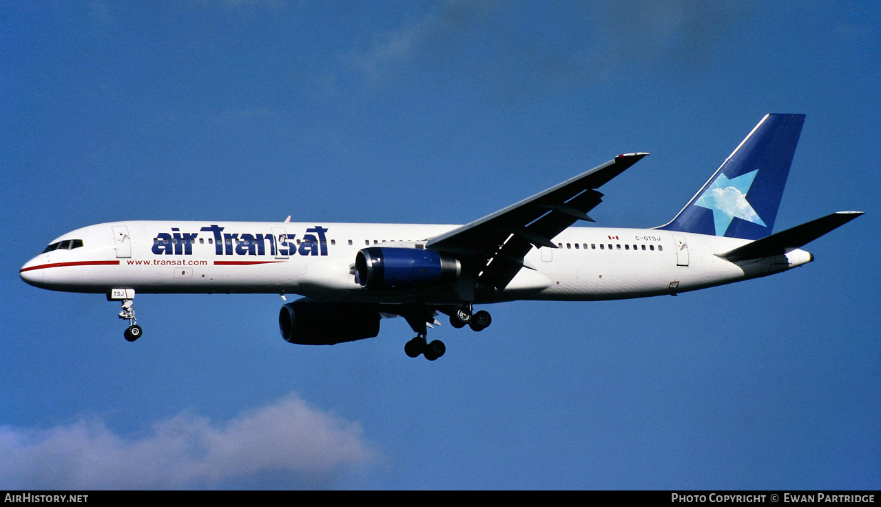 Aircraft Photo of C-GTSJ | Boeing 757-236 | Air Transat | AirHistory.net #516511