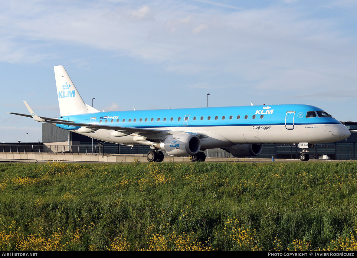 Aircraft Photo of PH-EXB | Embraer 190STD (ERJ-190-100STD) | KLM Cityhopper | AirHistory.net #516736
