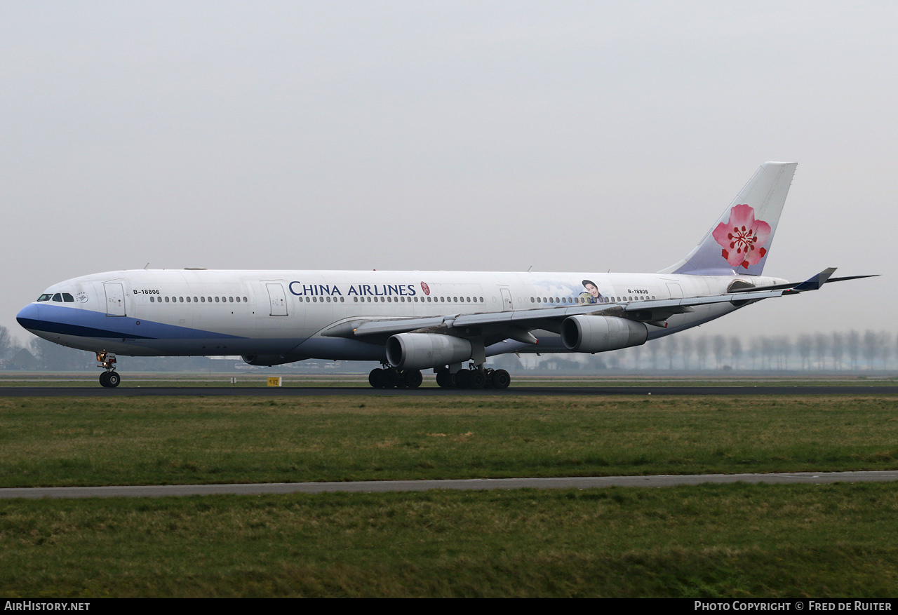 Aircraft Photo of B-18806 | Airbus A340-313X | China Airlines | AirHistory.net #516851