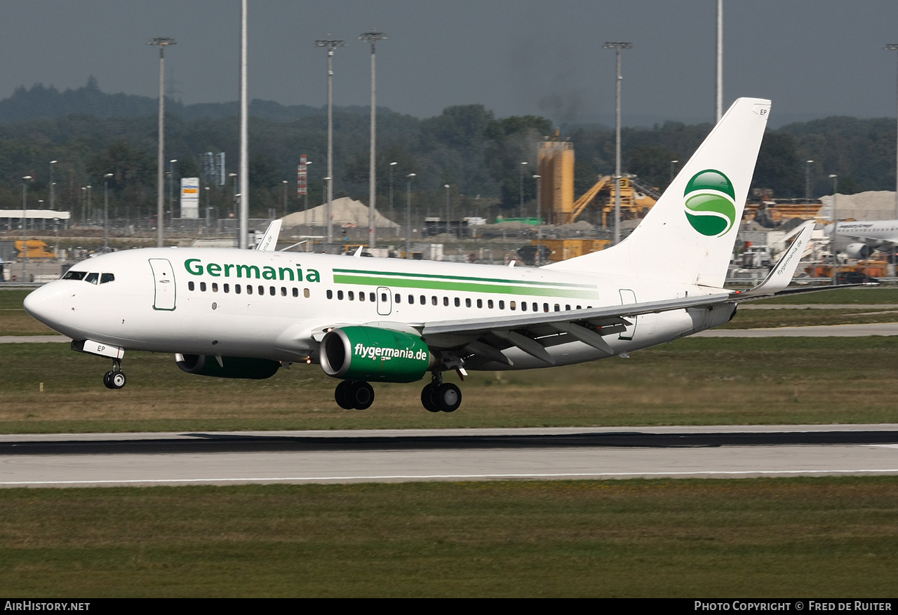 Aircraft Photo of D-AGEP | Boeing 737-75B | Germania | AirHistory.net #516854