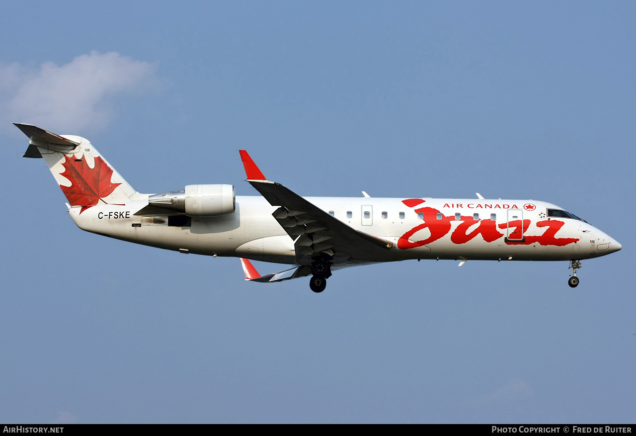 Aircraft Photo of C-FSKE | Canadair CRJ-100ER (CL-600-2B19) | Air Canada Jazz | AirHistory.net #516857