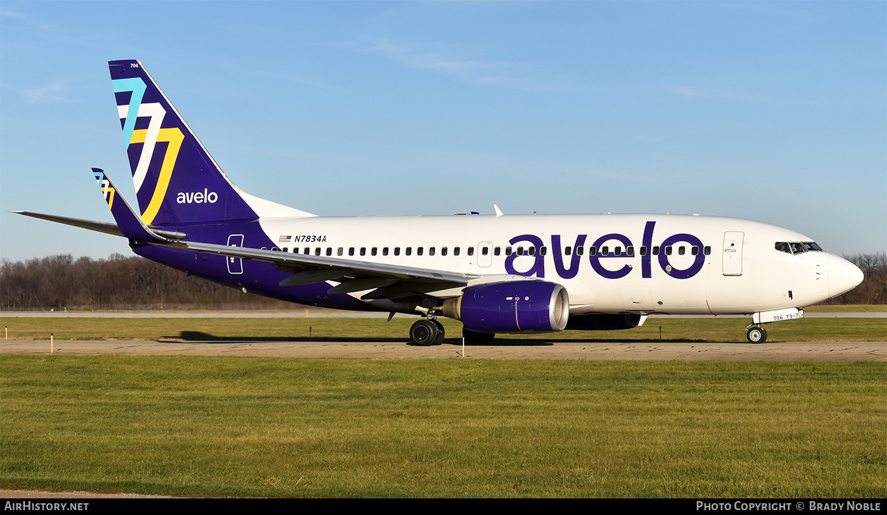 Aircraft Photo of N7834A | Boeing 737-752 | Avelo Airlines | AirHistory.net #516895
