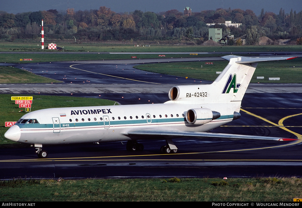 Aircraft Photo of RA-42432 | Yakovlev Yak-42D | Avioimpex | AirHistory.net #517031