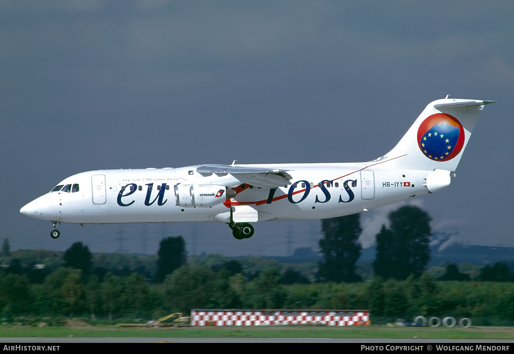 Aircraft Photo of HB-IYY | BAE Systems Avro 146-RJ100 | Crossair | AirHistory.net #517033