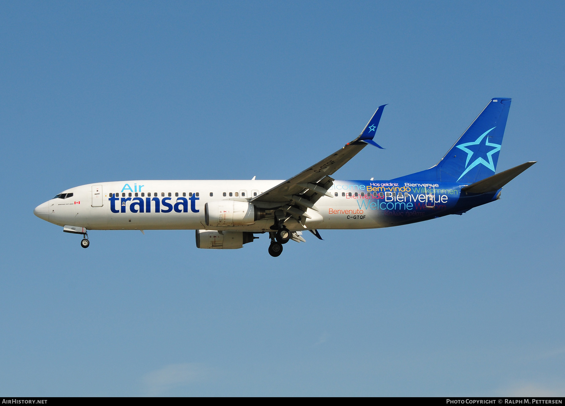 Aircraft Photo of C-GTQF | Boeing 737-8Q8 | Air Transat | AirHistory.net #517037