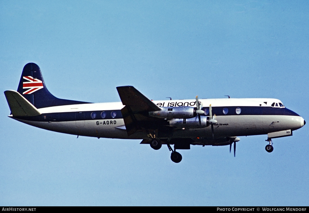 Aircraft Photo of G-AORD | Vickers 802 Viscount | BEA Channel Islands - British European Airways | AirHistory.net #517071