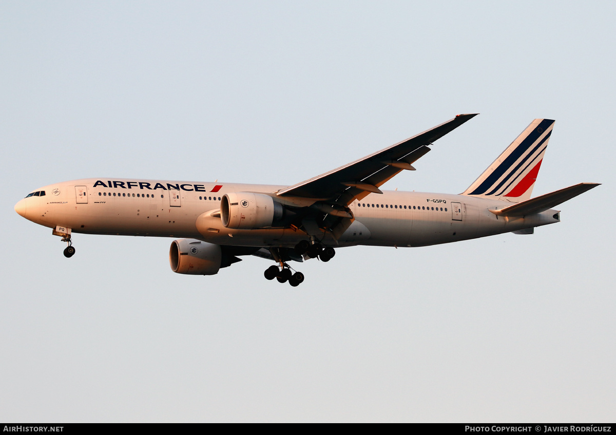 Aircraft Photo of F-GSPQ | Boeing 777-228/ER | Air France | AirHistory.net #517113