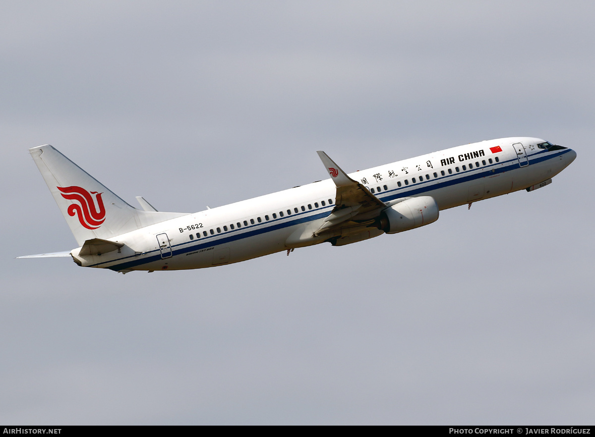 Aircraft Photo of B-5622 | Boeing 737-89L | Air China | AirHistory.net #517213