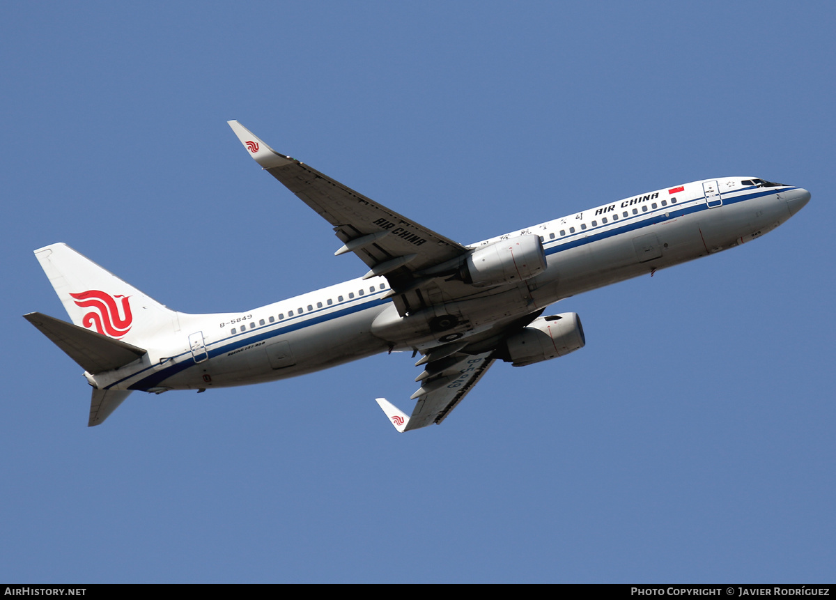 Aircraft Photo of B-5849 | Boeing 737-89L | Air China | AirHistory.net #517275