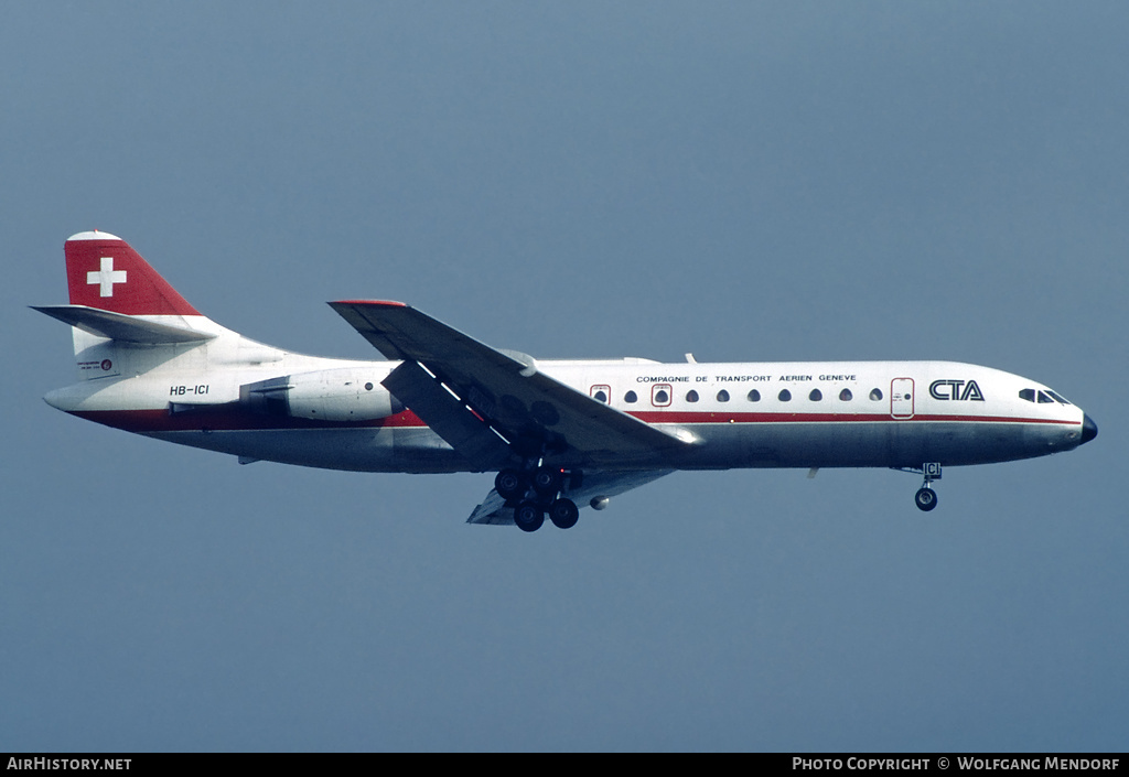 Aircraft Photo of HB-ICI | Sud SE-210 Caravelle 10B1R | CTA - Compagnie de Transport Aérien | AirHistory.net #517337