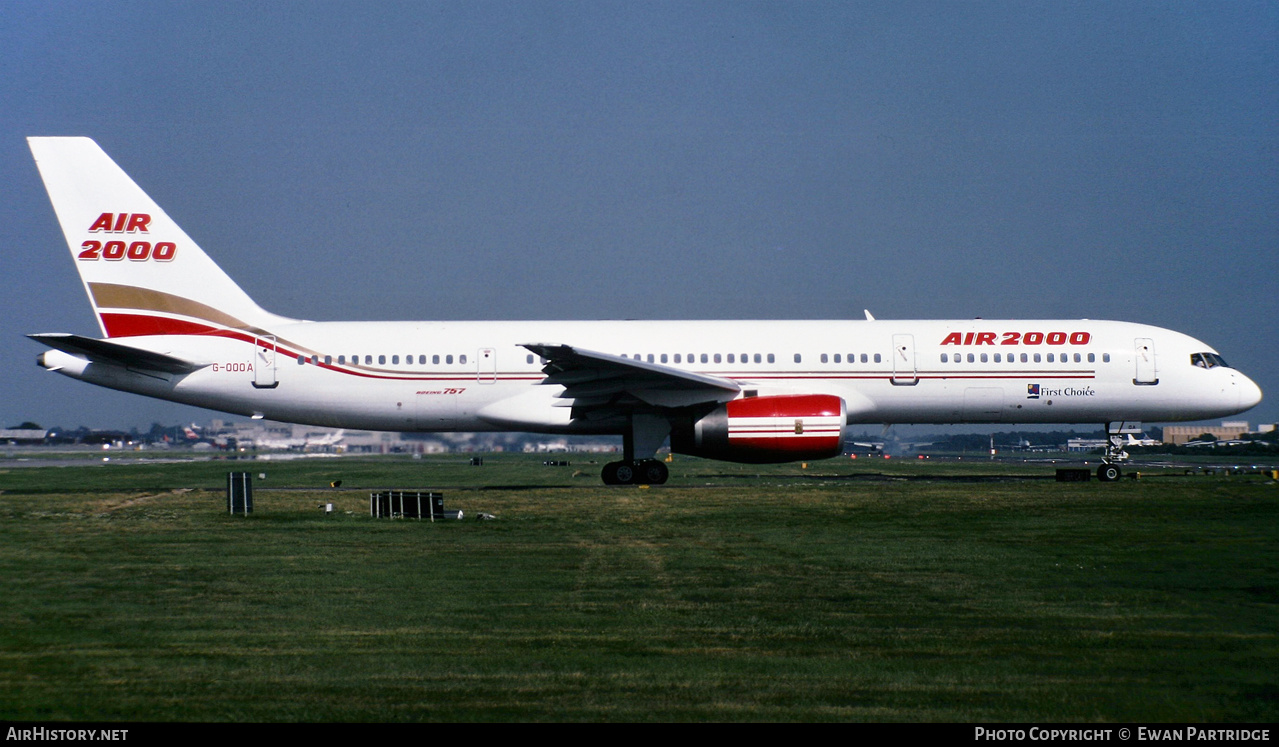 Aircraft Photo of G-OOOA | Boeing 757-28A | Air 2000 | AirHistory.net #517350