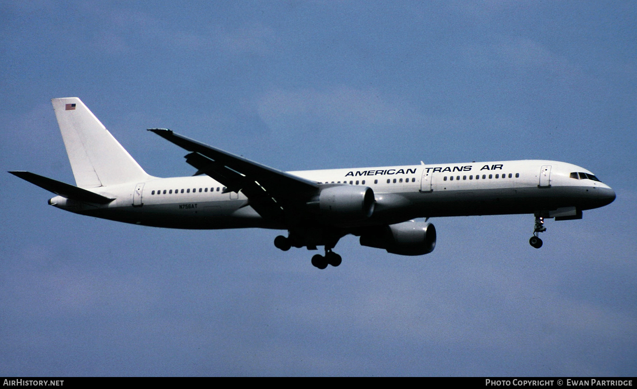 Aircraft Photo of N756AT | Boeing 757-2Q8 | American Trans Air - ATA | AirHistory.net #517445
