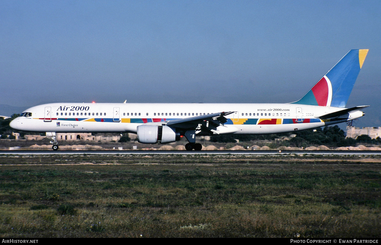 Aircraft Photo of G-OOOJ | Boeing 757-23A | Air 2000 | AirHistory.net #517449